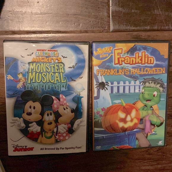 Set of two childrens movies DVDs Franklin’s Halloween & Mickey’s Monster Musical - Picture 1 of 9